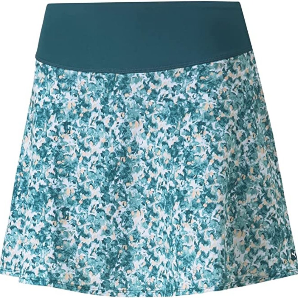 PUMA Women's Standard Pwrshape Camo Skirt / Skort Teal XXL Drycell Technology